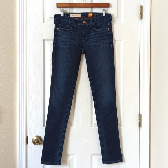 Pilcro Anthropologie Stet Classic Dark Wash Low Rise Full Length Skinny Jeans 27 - Picture 1 of 15